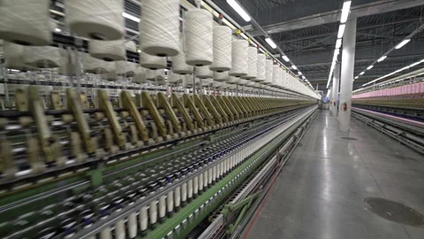 Production of yarn. Threads, coloured 32 Stock Footage 98989326