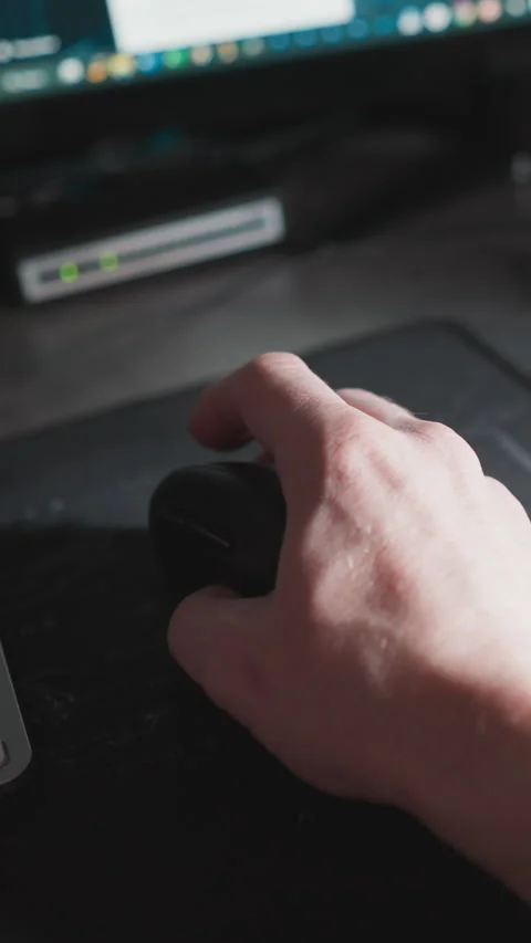 Productive Work at Computer POV Stock Footage 317800279