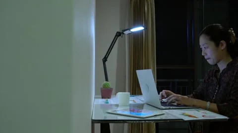 Productive Workspace Setup for Efficient Work Stock Footage 315781749
