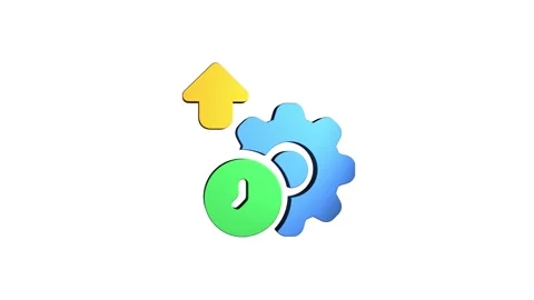 Productivity 3D rendering rotating gear mechanism wheel for teamwork succes.. 動画素材 313463655