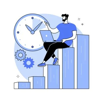 Productivity abstract concept vector illustration. Illustrazione stock