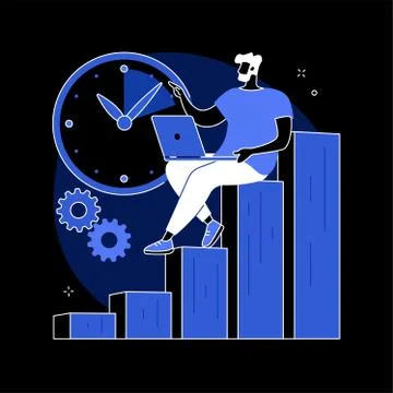 Productivity abstract concept vector illustration. Illustrazione stock