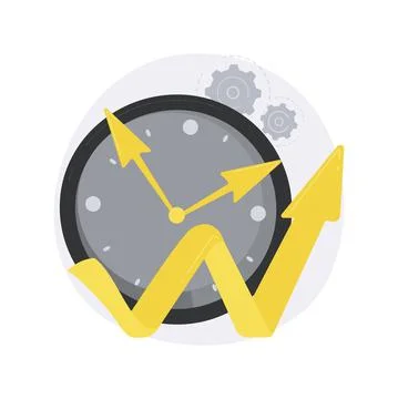 Productivity abstract concept vector illustration. Illustrazione stock