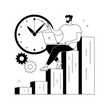 Productivity abstract concept vector illustration. Illustrazione stock