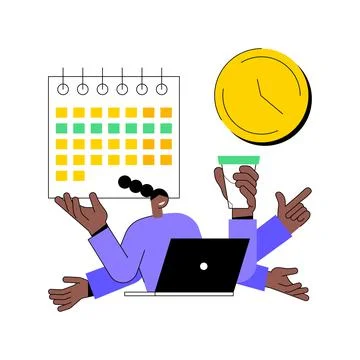 Productivity abstract concept vector illustration. Stock Illustration