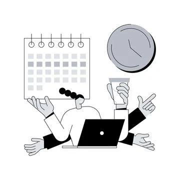 Productivity abstract concept vector illustration. Illustrazione stock