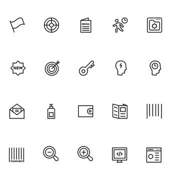 Productivity and Development Icons Stock Illustration