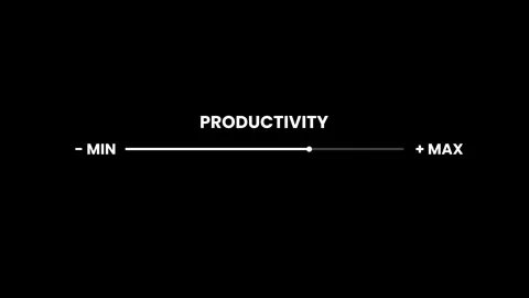 Productivity and efficiency concept animation isolated on black background Stock Footage 325616387