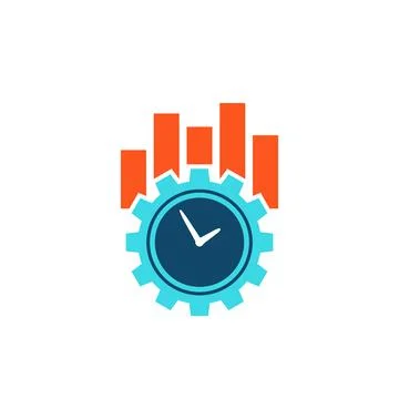 Productivity and efficiency concept, vector icon 스톡 일러스트