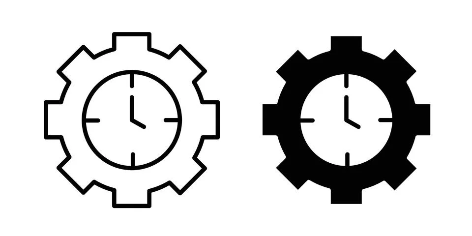 Productivity and efficiency icon bundle for website design projects Illustrazione stock