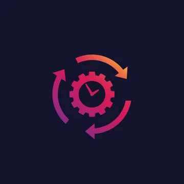 Productivity and efficiency icon, vector 스톡 일러스트