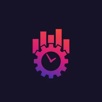 Productivity and efficiency vector icon 스톡 일러스트