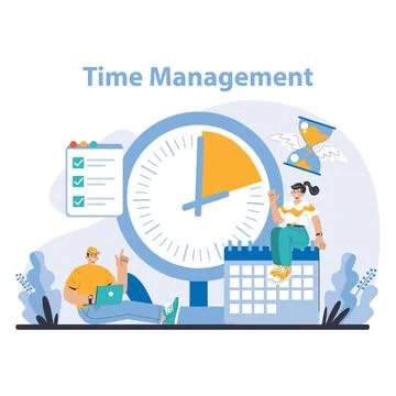 Productivity boosting concept. Flat vector illustration Illustrazione stock