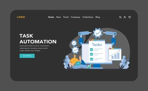 Productivity boosting concept. Flat vector illustration Illustrazione stock