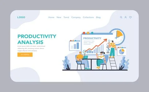 Productivity boosting concept. Flat vector illustration Stock Illustration