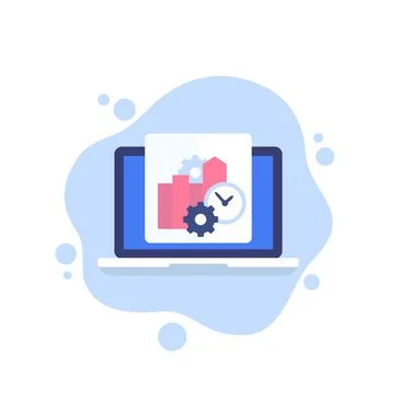 Productivity, business software vector icon Illustrazione stock