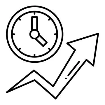 Productivity Chart Line Icon Stock Illustration