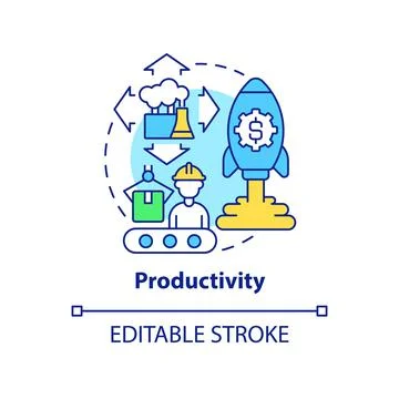 Productivity concept icon Ilustración de archivo