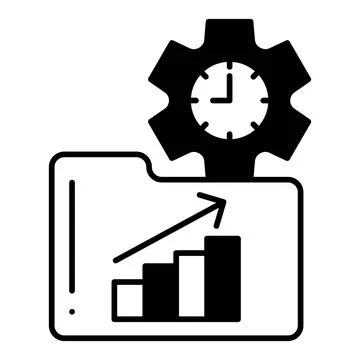 Productivity Data Dualtone Icon Stock Illustration