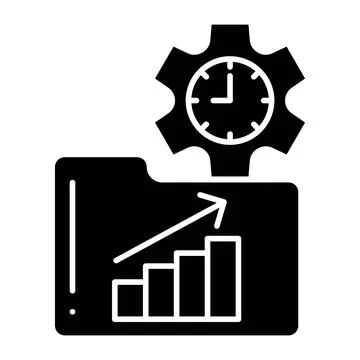 Productivity Data Glyph Icon Stock Illustration