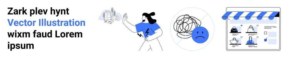 Productivity, digital storefronts, e-commerce, mental clarity, organization,  イラスト素材