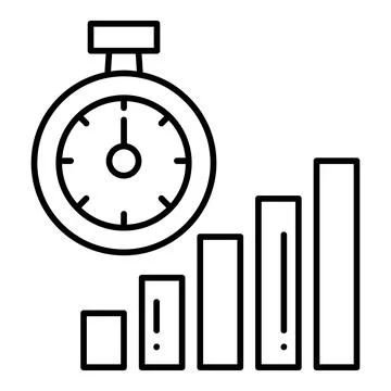Productivity Graph Line Icon Stock Illustration