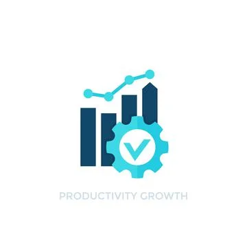 Productivity growth vector icon Stock Illustration