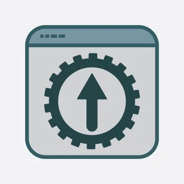 Productivity Icon in File Frame Stock Illustration
