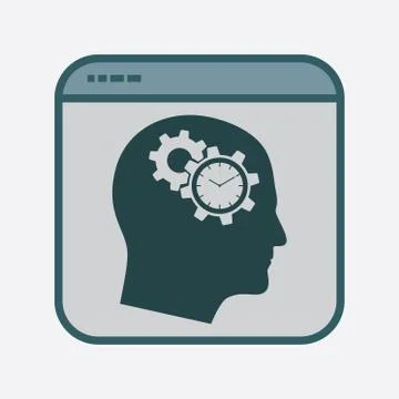 Productivity Icon in File Frame Stock Illustration