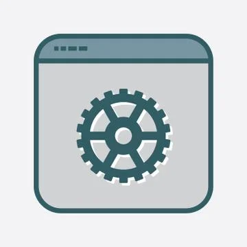 Productivity Icon in File Frame Illustrazione stock