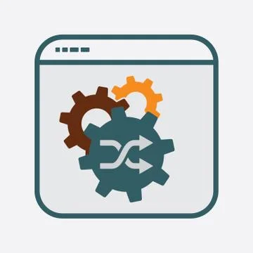 Productivity Icon in File Frame Stock Illustration