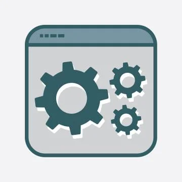 Productivity Icon in File Frame Stock Illustration