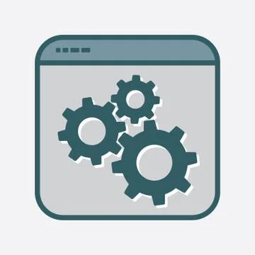Productivity Icon in File Frame Stock Illustration