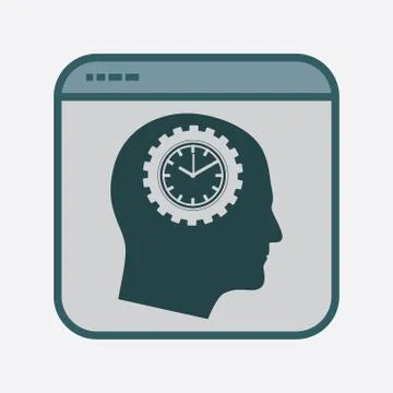 Productivity Icon in File Frame Stock Illustration