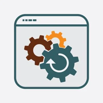 Productivity Icon in File Frame Stock Illustration