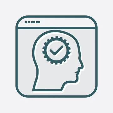 Productivity Icon in File Frame Stock Illustration