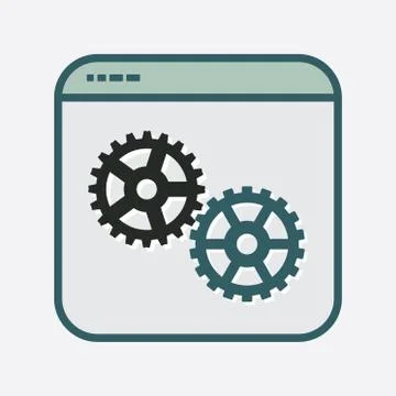 Productivity Icon in File Frame Stock Illustration