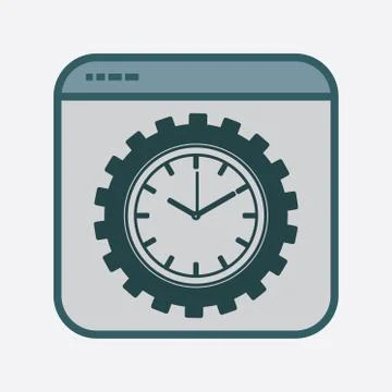 Productivity Icon in File Frame Stock Illustration