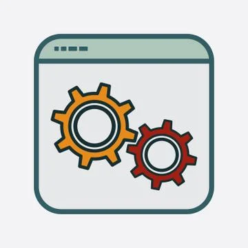 Productivity Icon in File Frame Stock Illustration