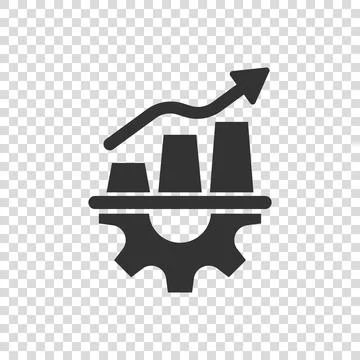 Productivity icon in flat style. Process strategy vector illustration on isol 스톡 일러스트