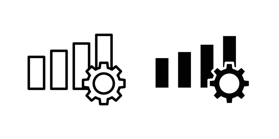 Productivity icon vector symbol graphics Illustrazione stock
