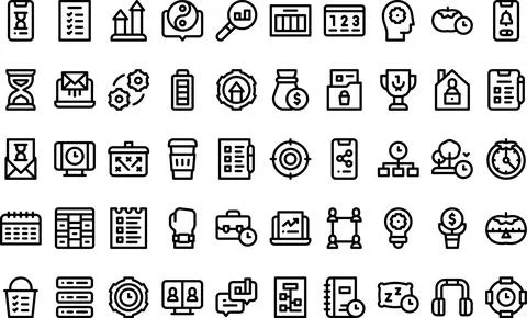 Productivity icons High-Quality Vector Icons Collection with Editable Strok.. Stock Illustration