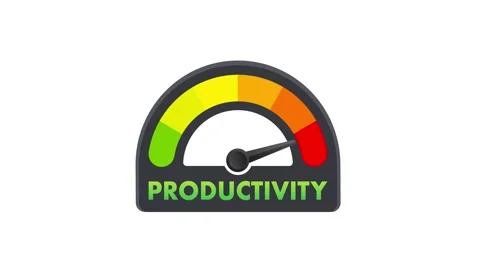 Productivity meter level increasing animation concept Stock Footage 337967256