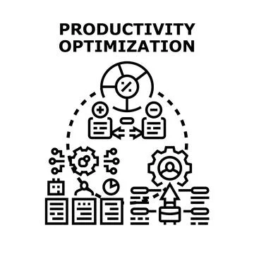 Productivity optimization strategy for business process improvement Illustration