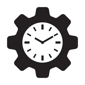 Productivity performance icon vector up arrow and gear symbol for your web si Stock-Illustration