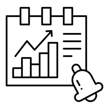 Productivity Reminder Line Icon Stock Illustration