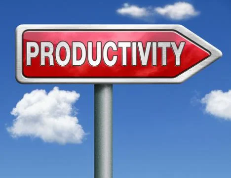 Productivity road sign arrow Stock Illustration