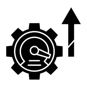 Productivity Speed Glyph Icon Stock Illustration