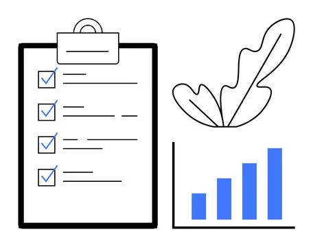 Productivity, task management, data visualization, business planning, organiz 스톡 일러스트