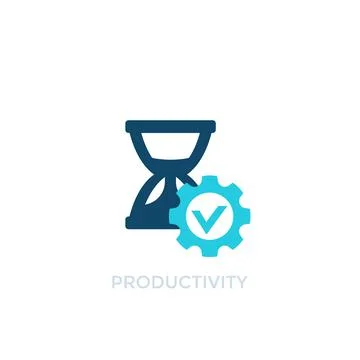 Productivity, time management vector icon Stock Illustration